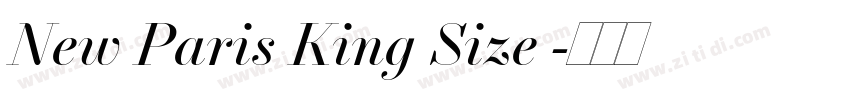 New Paris King Size 字体转换
